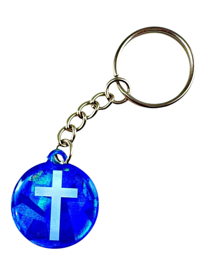 Forest Camo + Cross  | Tap To Pray® Acrylic Keychain