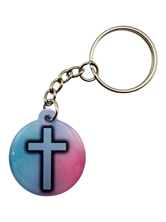 Forest Camo + Cross  | Tap To Pray® Acrylic Keychain