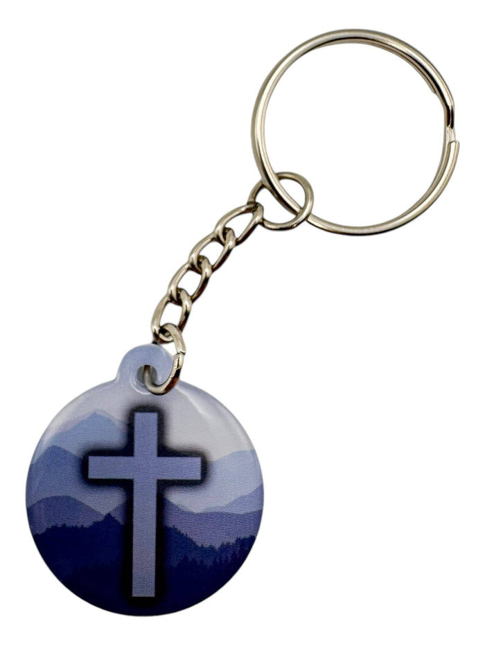 Forest Camo + Cross  | Tap To Pray® Acrylic Keychain