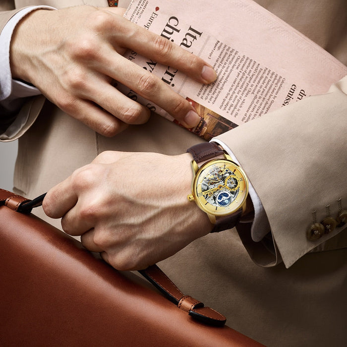 Forsining Men's Skeleton Watch