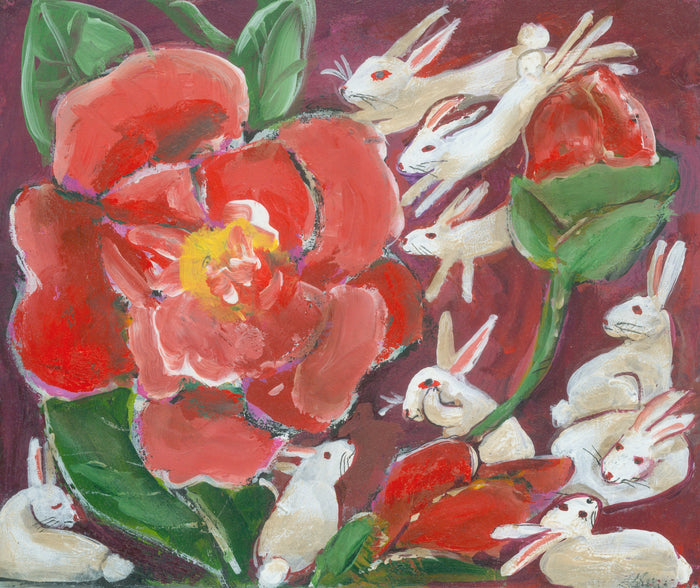 Garden Flags - Rabbits & Flowers