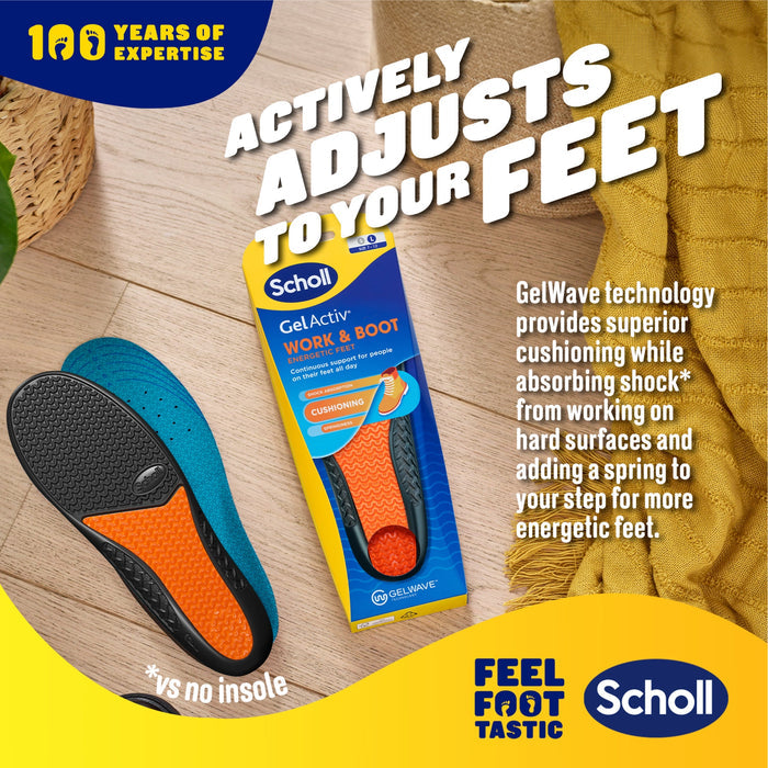Scholl Insoles 7 -12 GelActiv™ Work & Boot Insoles Large