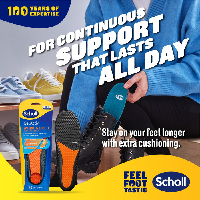Scholl Insoles 3.5 -7.5 GelActiv™ Work & Boot Insoles