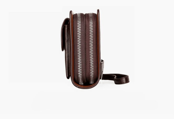 Genuine leather men's clutch bag