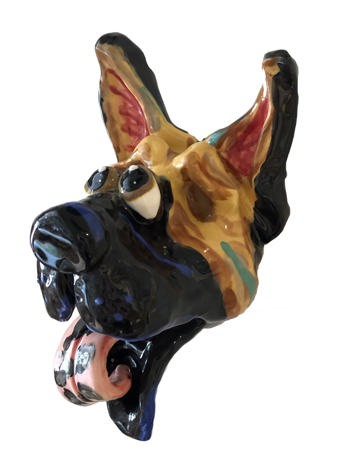 German Shepherd Wall Sculpture