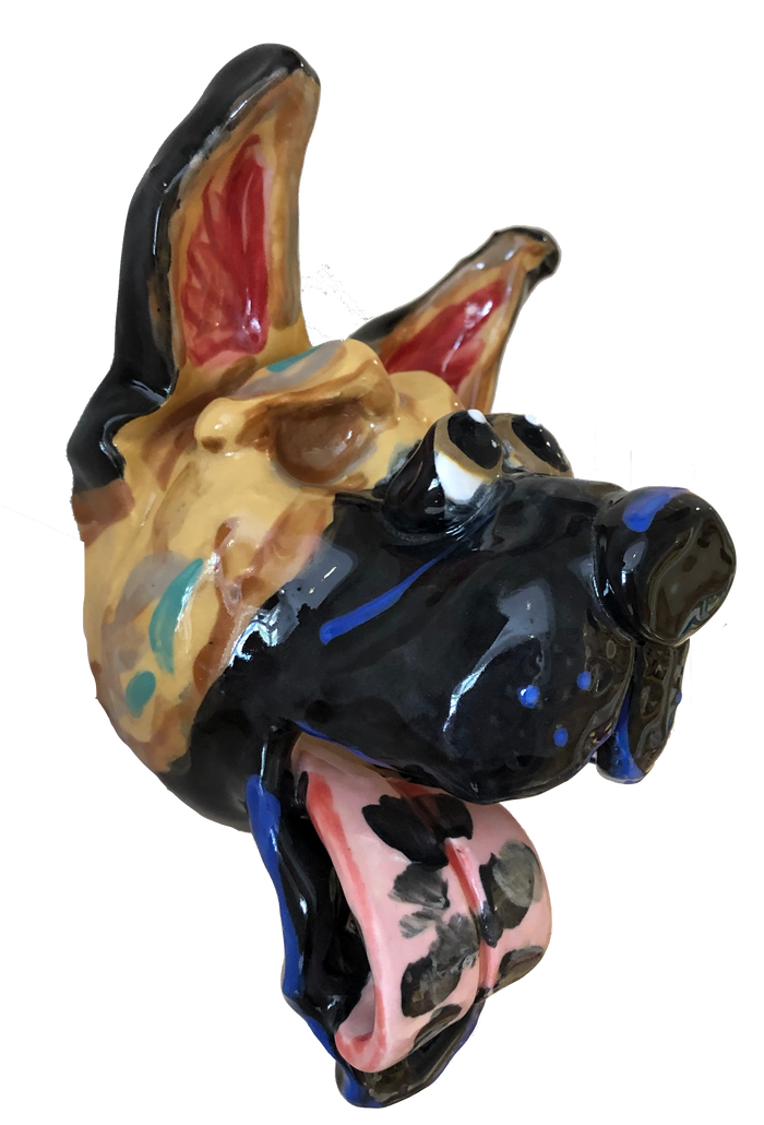 German Shepherd Wall Sculpture