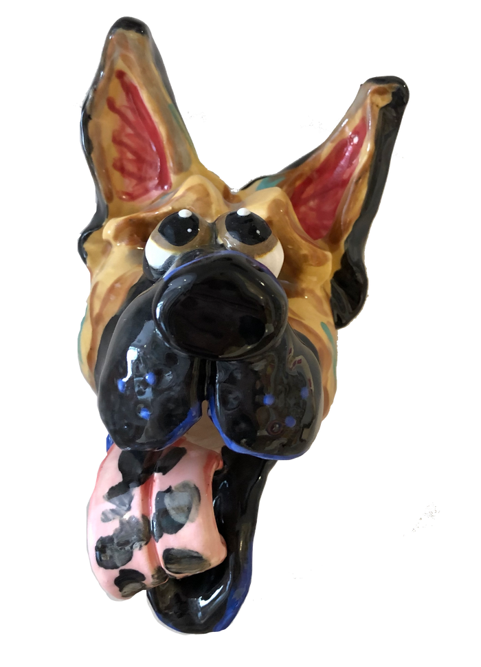 German Shepherd Wall Sculpture