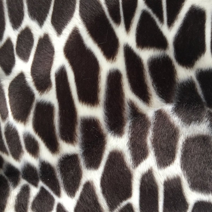 Brown Giraffe Velboa Faux Fur - Fashion Fabrics Los Angeles