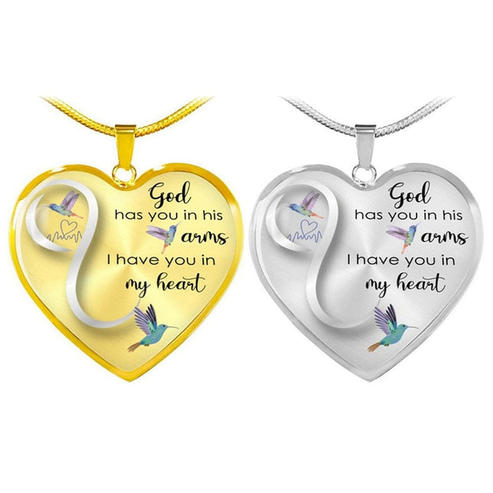 God Has You In His Arms Hummingbird Necklace