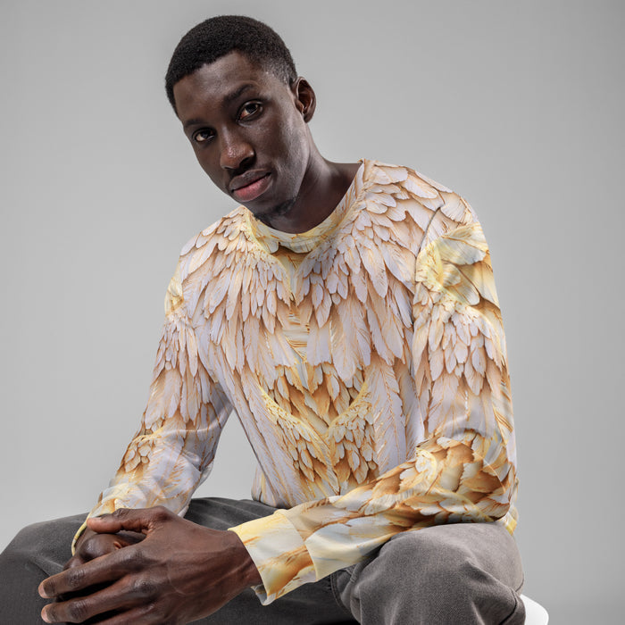 Golden Wings Unisex Sweatshirt — All-Over Print Festival & Streetwear
