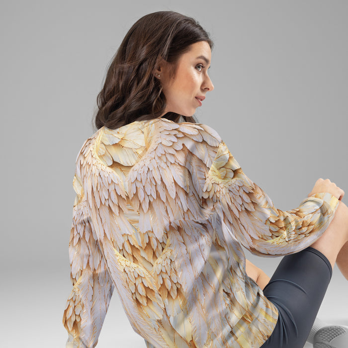 Golden Wings Unisex Sweatshirt — All-Over Print Festival & Streetwear