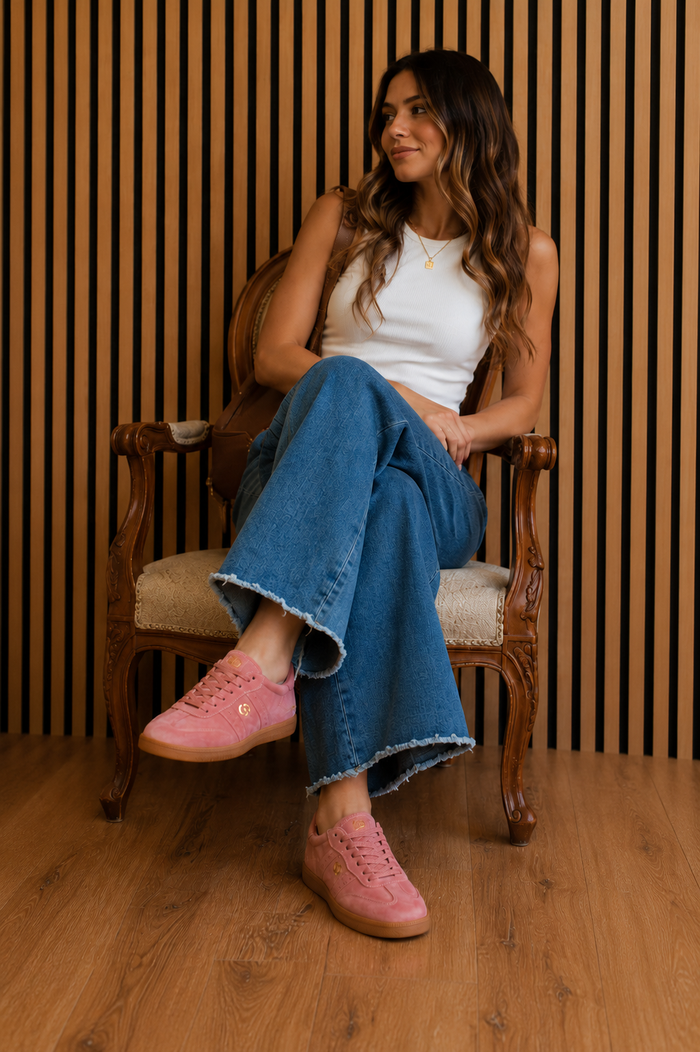 Goodsole 2001 Parallel Sneakers in Candle Red Suede