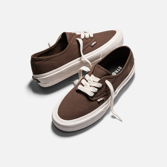 STRAYE Gower Brown – angled lifestyle photo skate shoe
