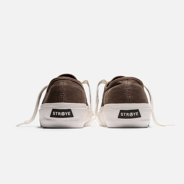 STRAYE Gower Brown – back heel view skate sneaker