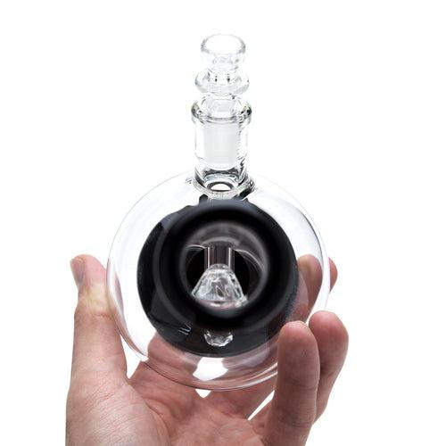 Grav Round Base 8" Beaker Bong Black Accents