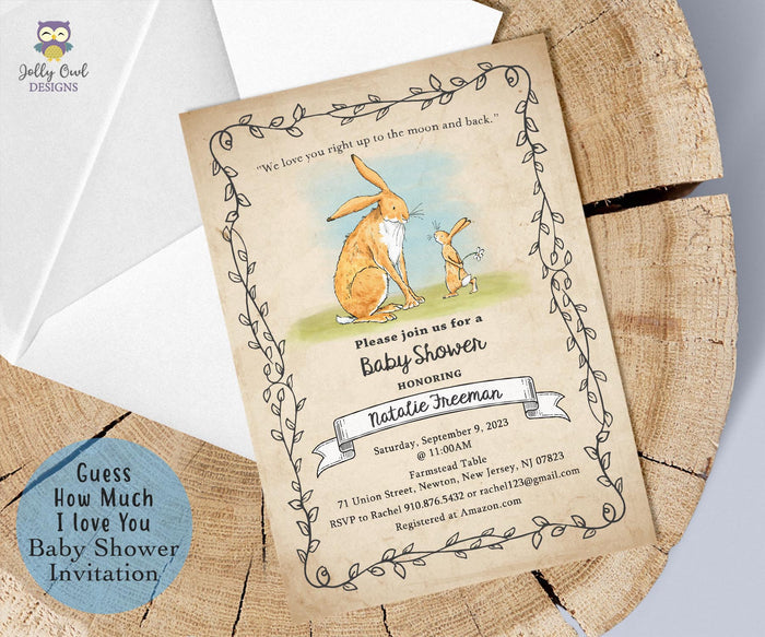 Guess How Much I Love You Baby Shower Invitation