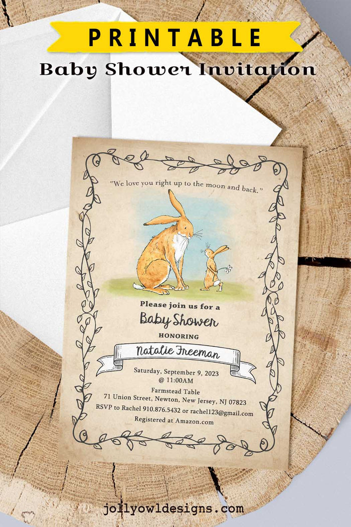 Guess How Much I Love You Baby Shower Invitation