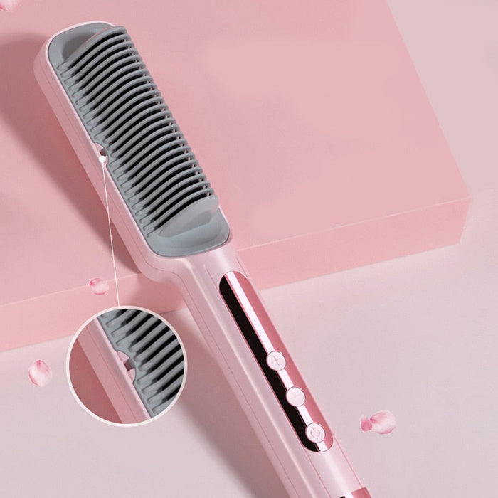 Hair Straightener &amp; Curling Brush