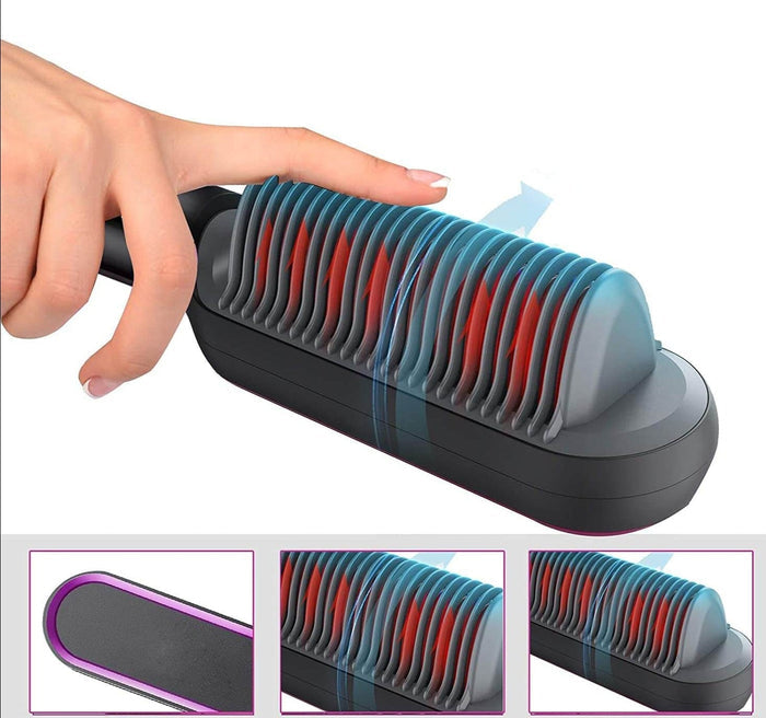 Hair Straightener Brush Heated Comb