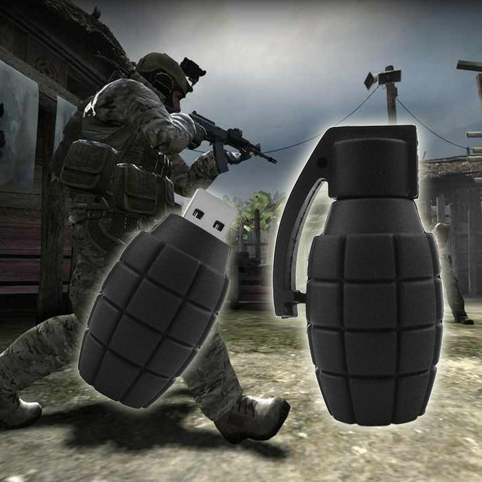 Hand Grenade Shaped USB Flash Drive 2.0 Rubber Bomb Memory Stick 16/32/64gb