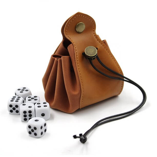 Handmade Leather Dice Bag