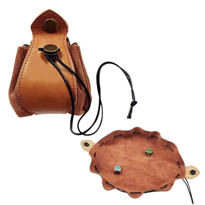 Handmade Leather Dice Bag