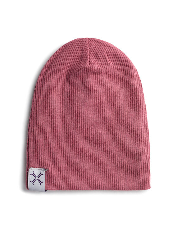 hat ribbed beanie - wine