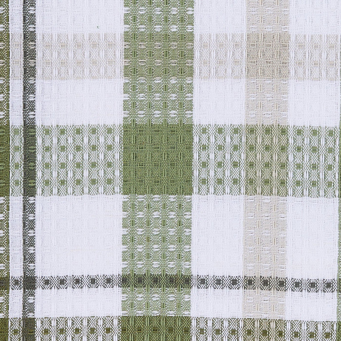 Hayson Sage Plaid Waffle Dishtowel-Lange General Store