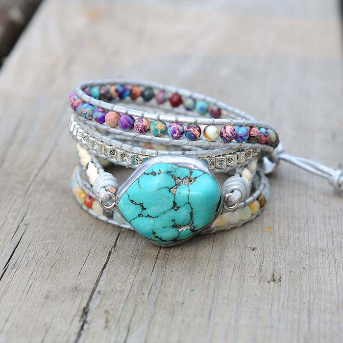 Healing Turquoise Protection Wrap Bracelet