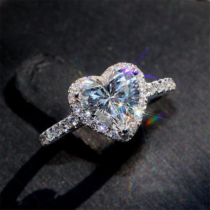 Heart Cubic Zirconia Ring