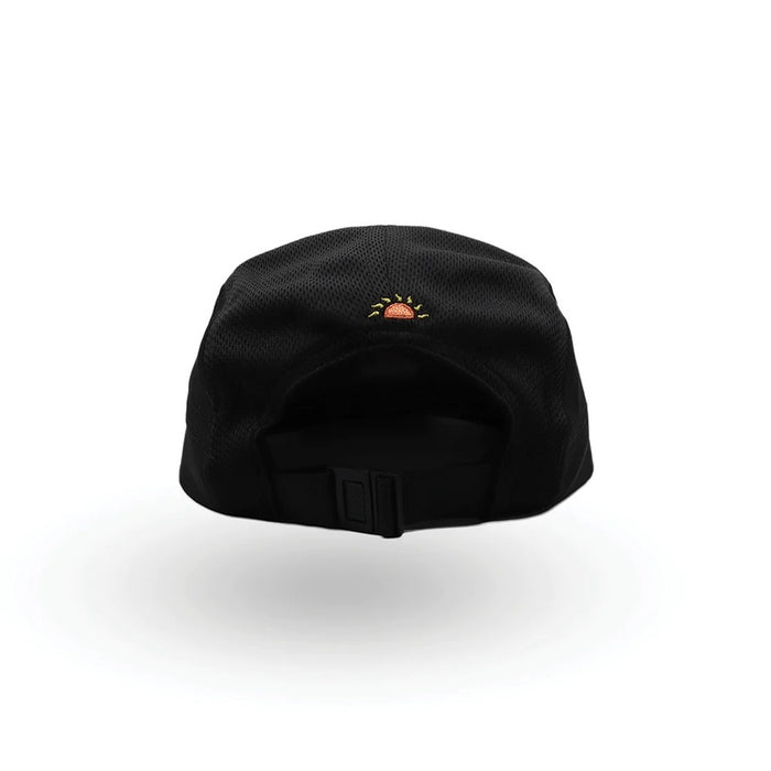 Helios Ultralight 7 Panel Running Cap | Soft Brim | Black