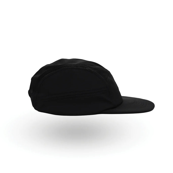 Helios Ultralight 7 Panel Running Cap | Soft Brim | Black