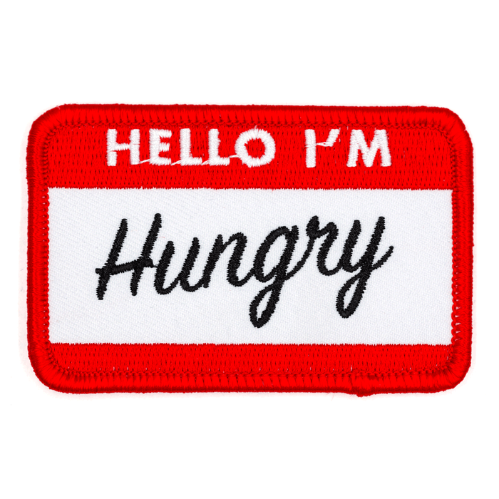 Hello I'm Hungry Embroidered Iron-On Patch