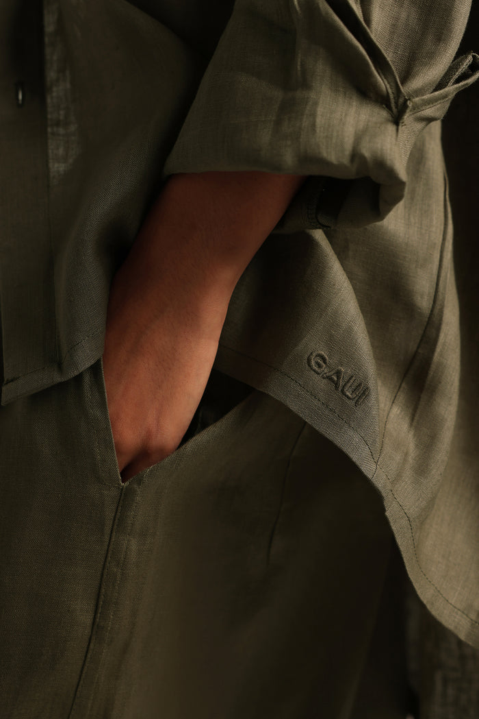 Heritage Linen Button-Down - Palm
