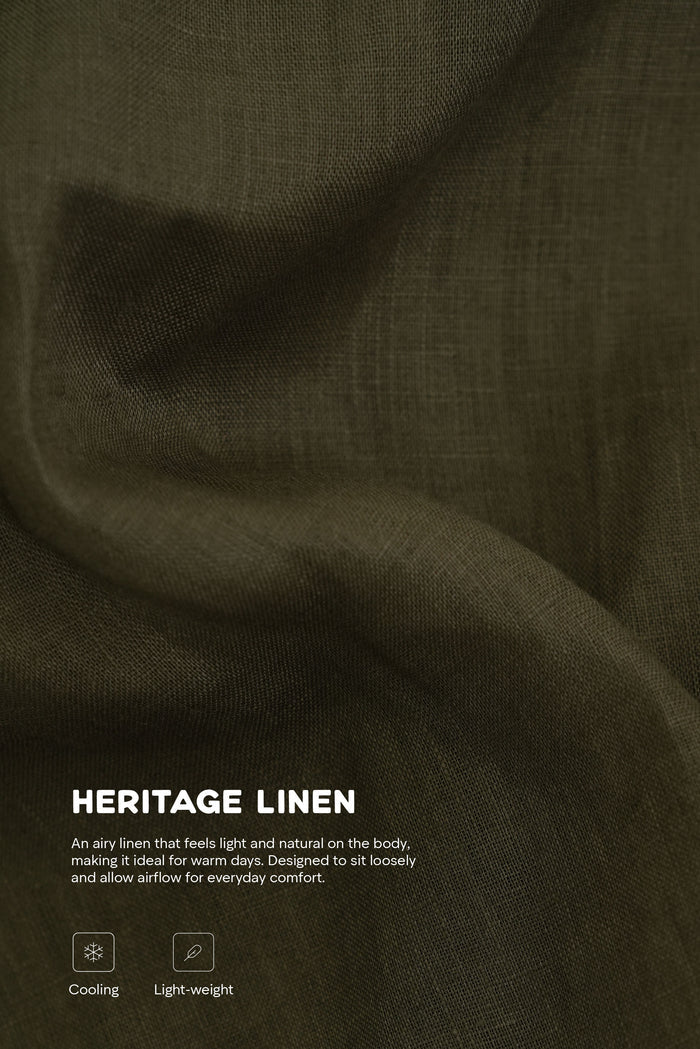 Heritage Linen Button-Down - Palm