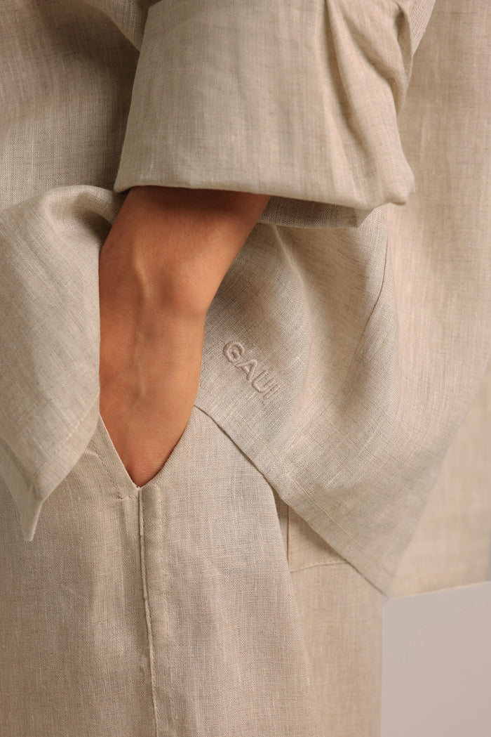 Heritage Linen Button Down - Sand