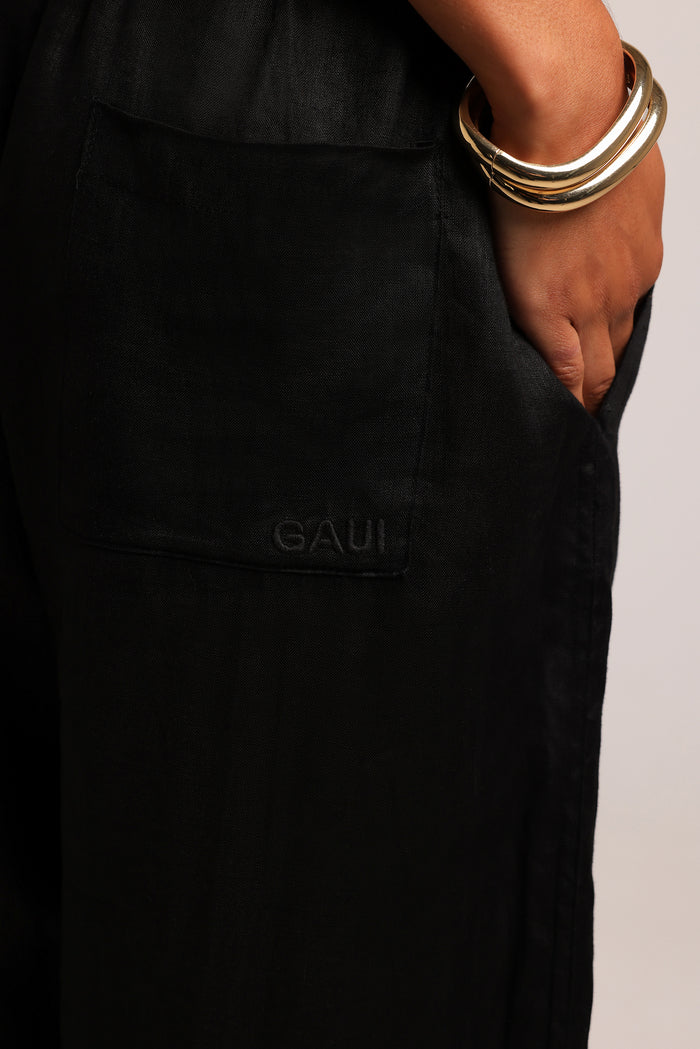 Heritage Linen Pants - Black