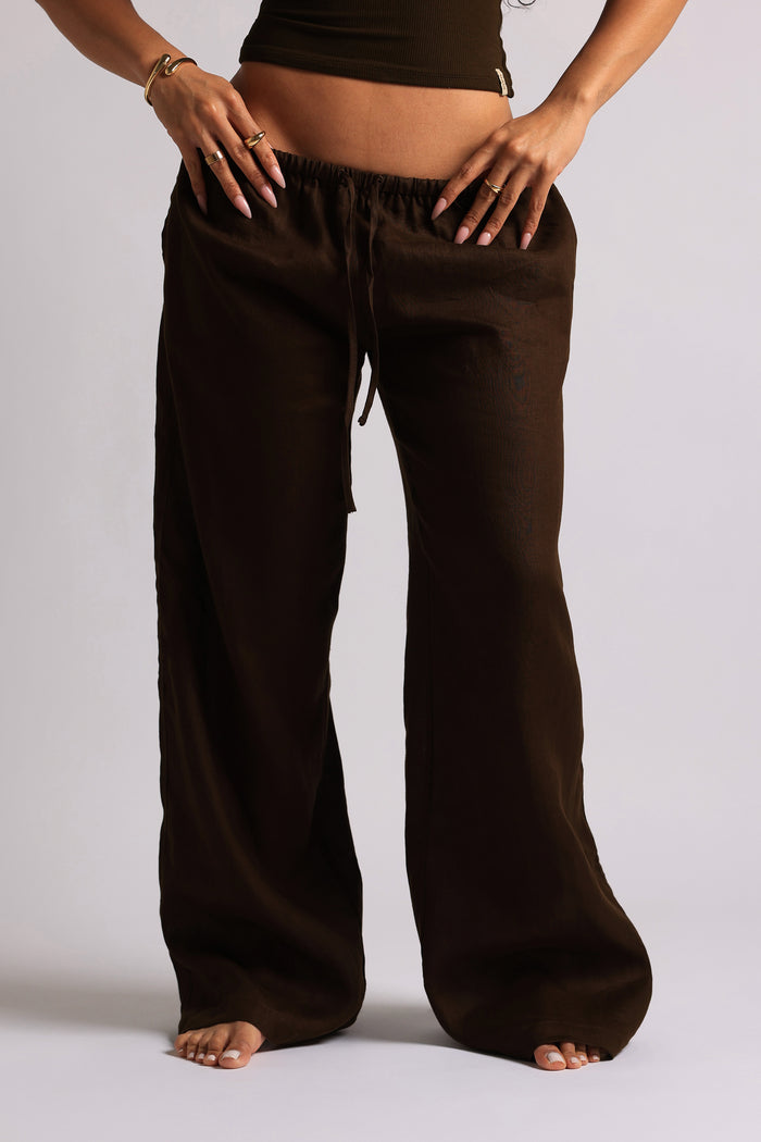 Heritage Linen Pants - Cocoa