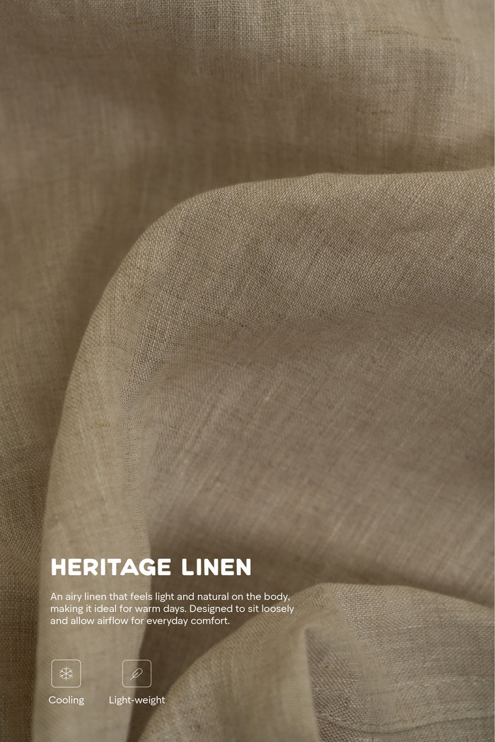 Heritage Linen Ruched Pants - Sand