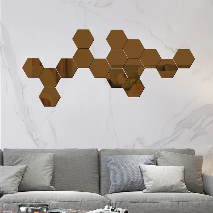 Hexagonal StickyS mirror (12 Pieces)