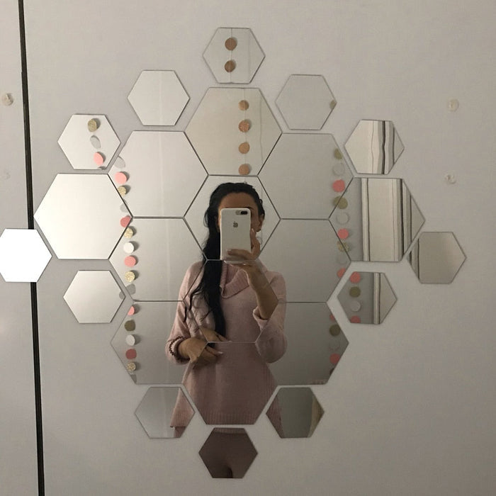 Hexagonal StickyS mirror (12 Pieces)