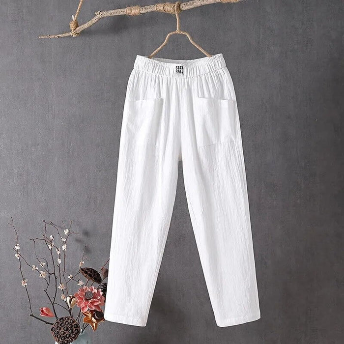 High waisted wide trousers