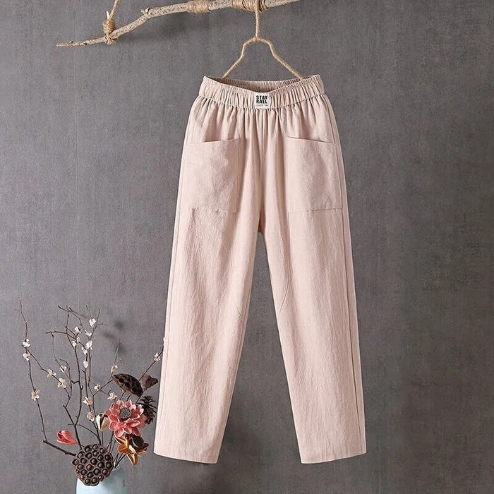 High waisted wide trousers