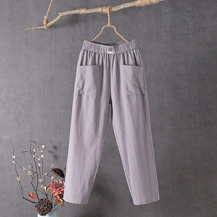 High waisted wide trousers