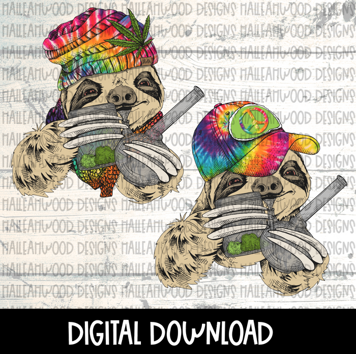 Hipster Sloth- Marijuana