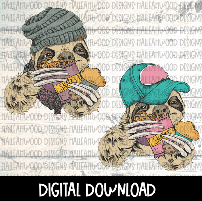 Hipster Sloth- Snacks