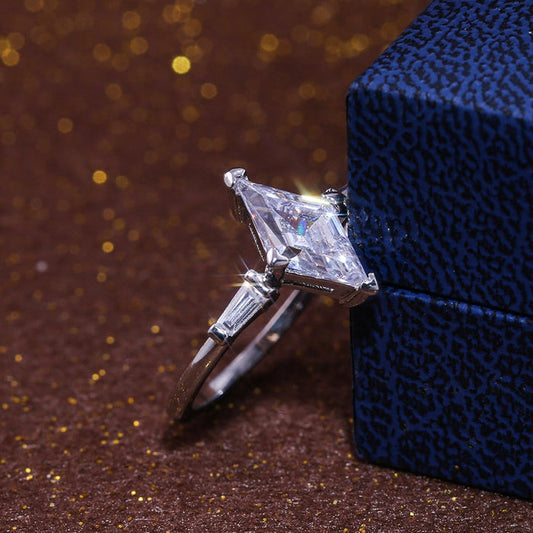 Horse Eye Solitaire Engagement Ring