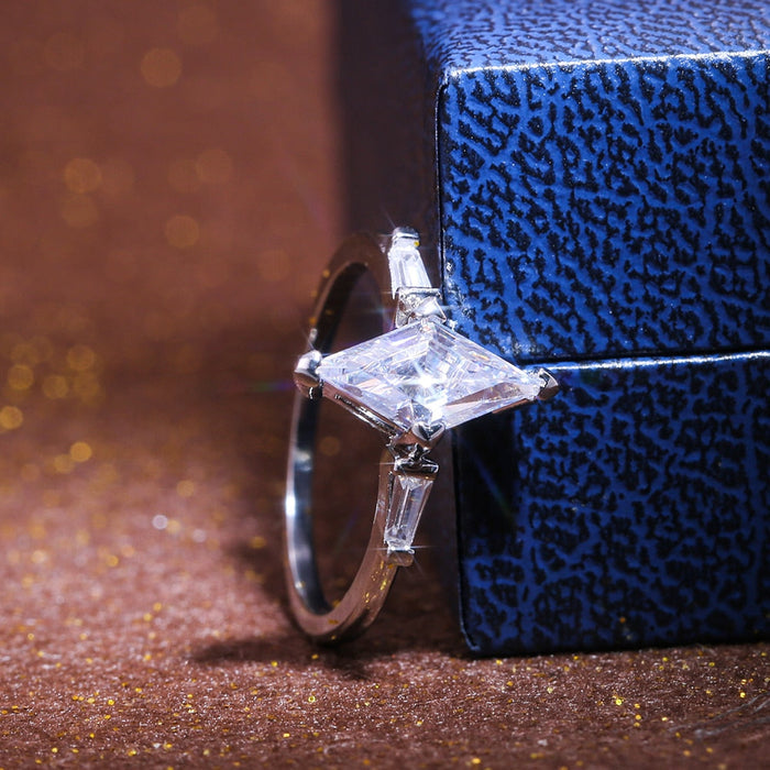 Horse Eye Solitaire Engagement Ring