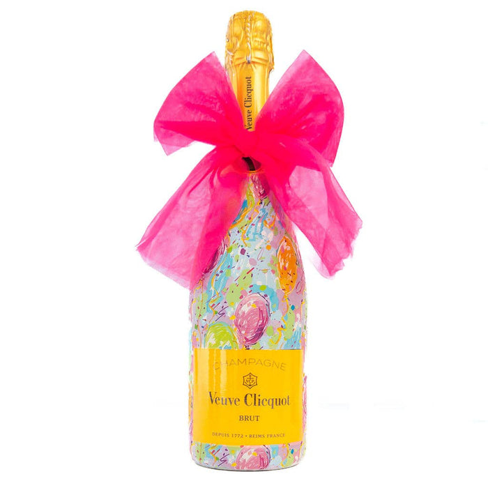 Hot Pink Tulle Bottle Bow