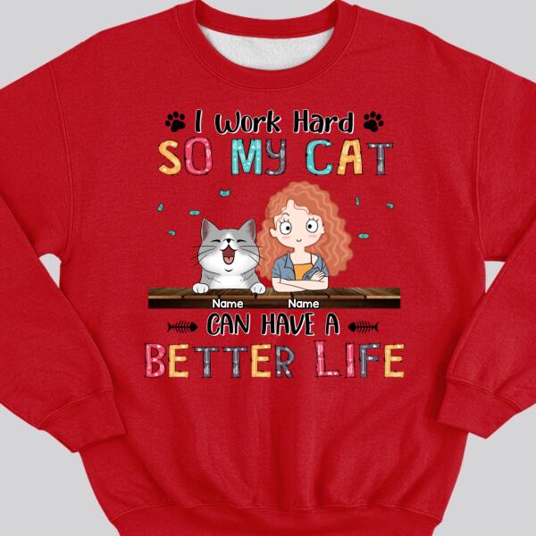 Sweatshirt (Light Color) / Red / S